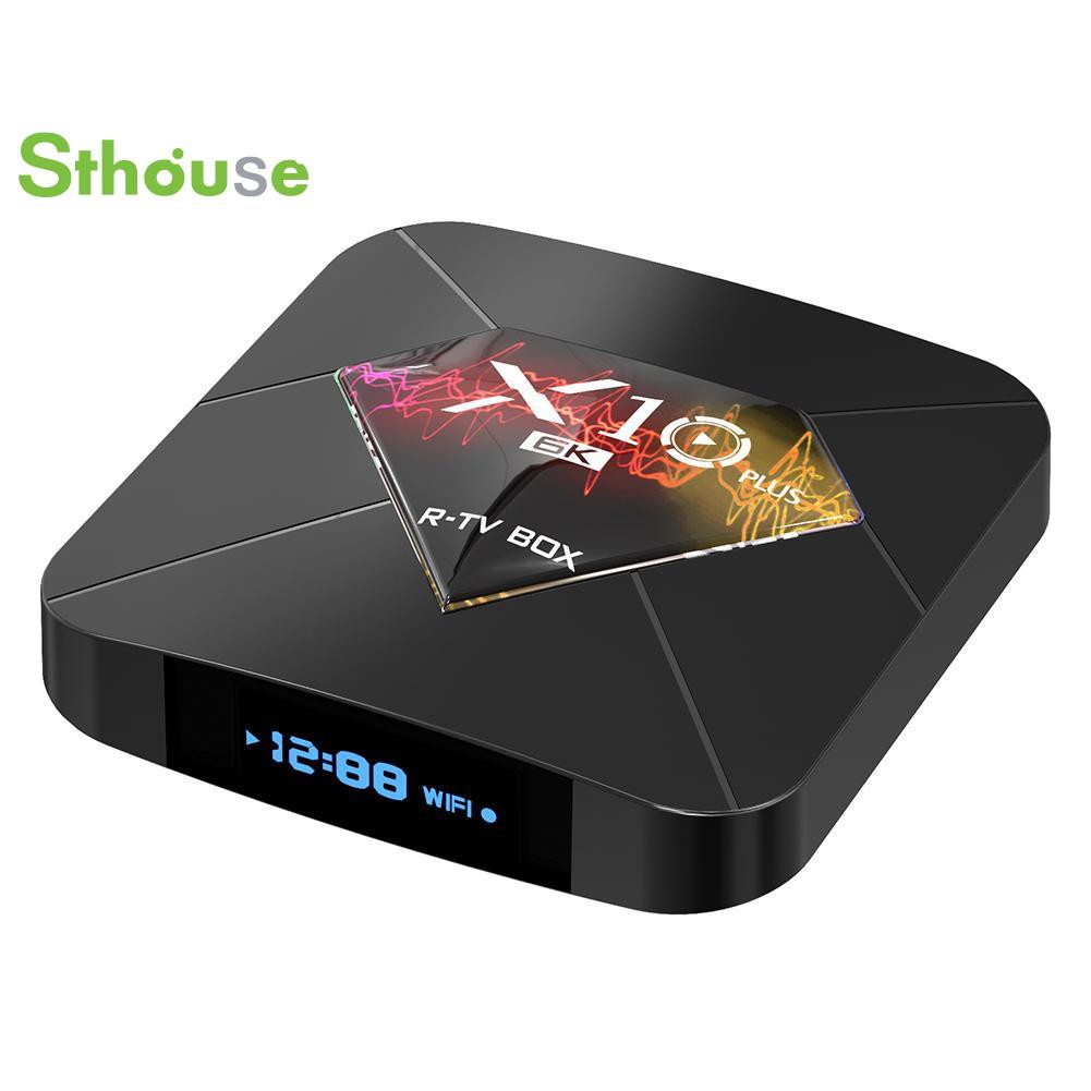 Thiết bị chuyển đổi TV thường thành smart TV X10 Plus TV Box Android 9.0 4 + 64G CPU 4 nhân WiFi 3D H.265 6k