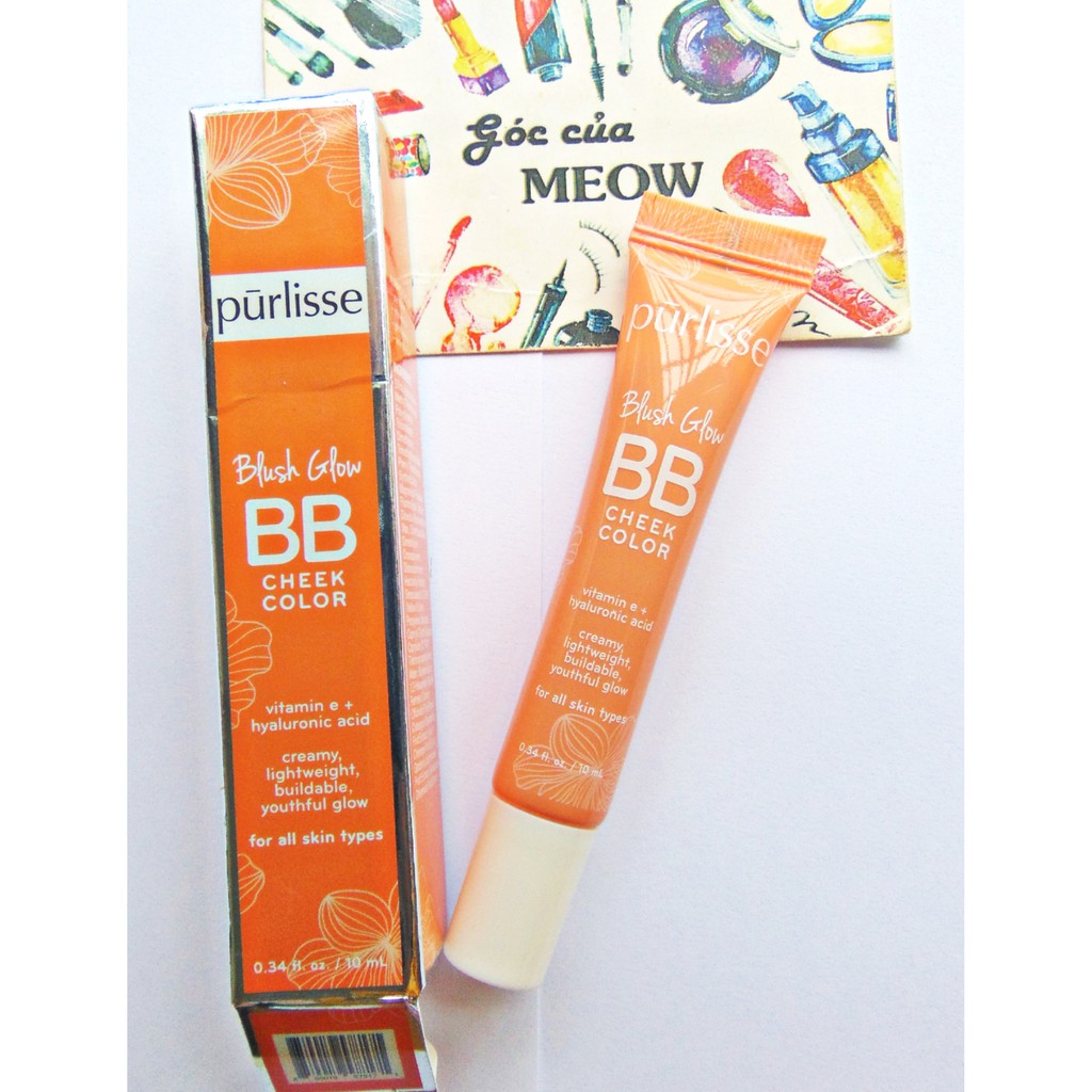 Màu má dạng kem Purlisse Blush Glow BB Cheek Color phấn má kem