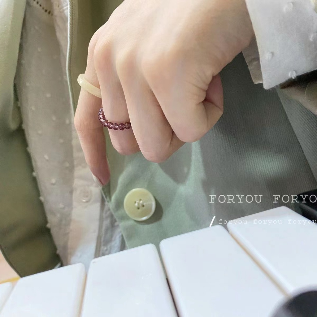 iF YOU Set 3 Nhẫn Nhựa Họa Tiết Hoạt Hình Nhiều Màu Sắc Cổ Điển Dành Cho Nữ