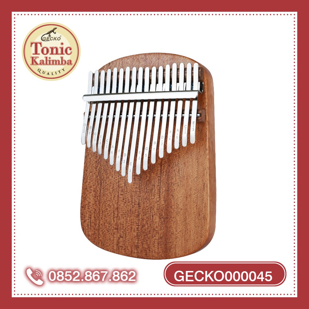 Đàn kalimba 17 phím gỗ nguyên khối Mahagony GECKO000045