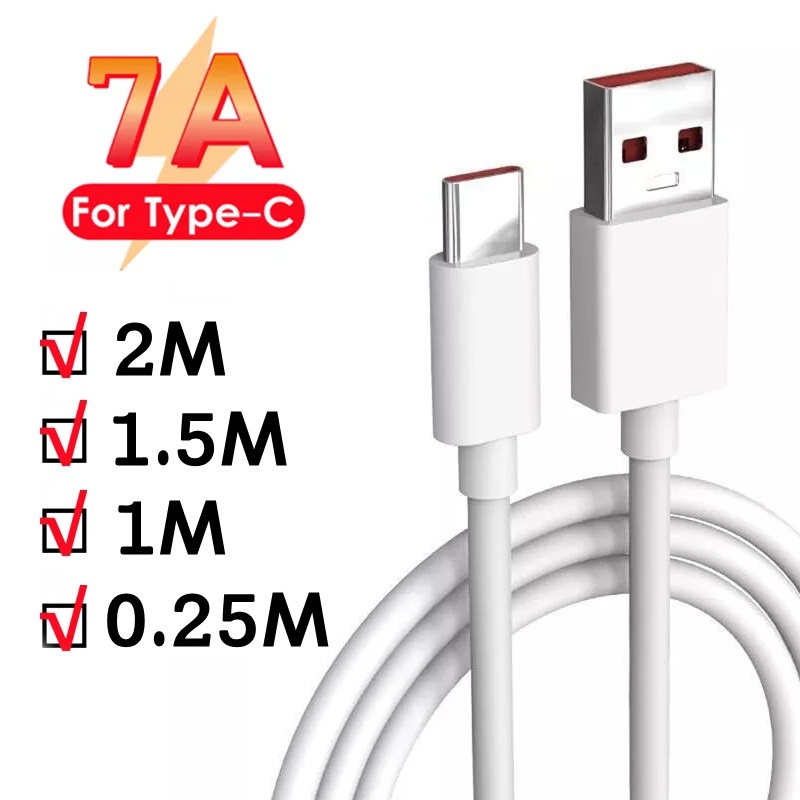 Dây Cáp Sạc Nhanh USB Type C 7A 100W 0.25-2M Cho Điện Thoại
