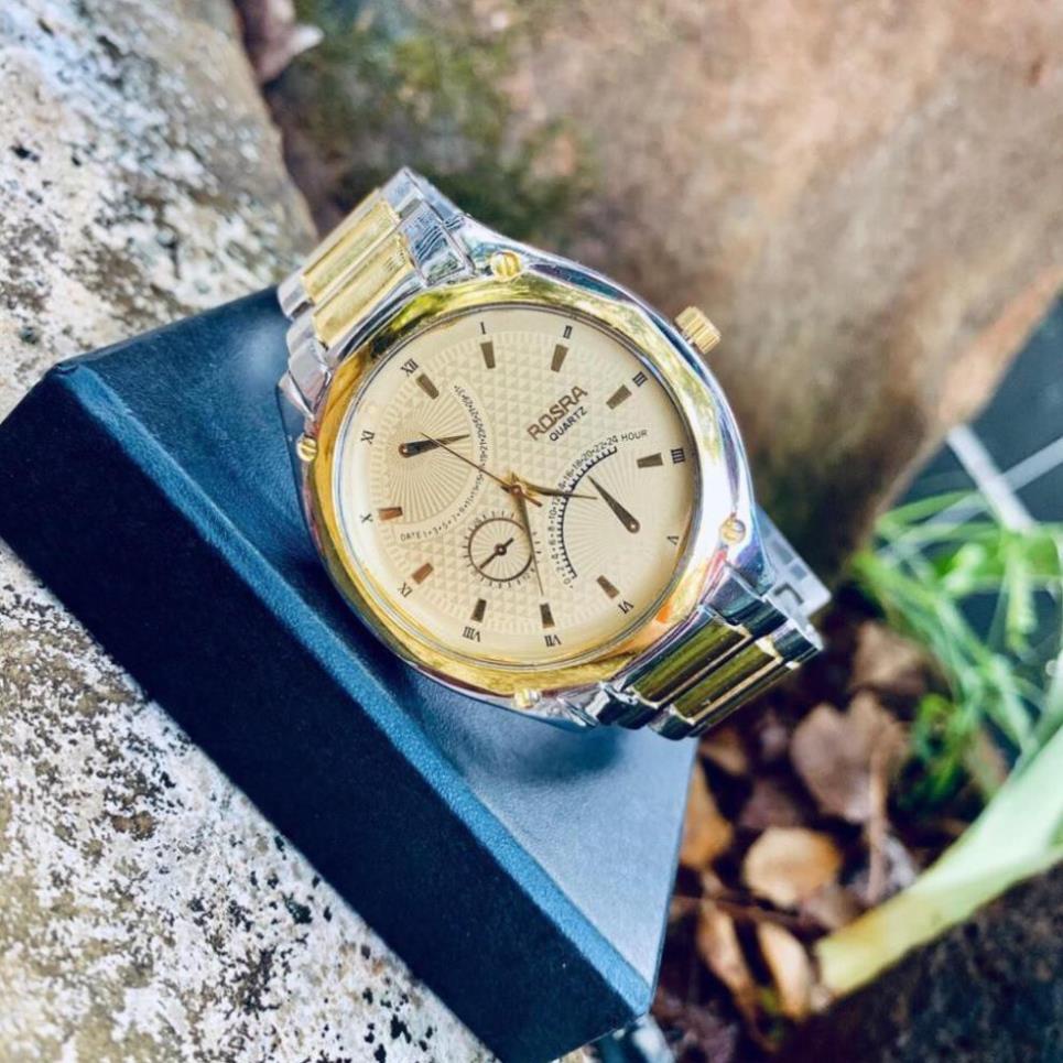 (S32) Đồng hồ thời trang nam ROSRA dây Demi mặt vàng tuyệt đẹp  GSS2801 | BigBuy360 - bigbuy360.vn