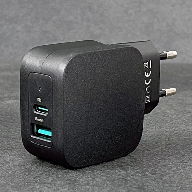 Củ Sạc Nhanh 30W 2 Cổng RAVPower RP-PC144 - PD 3.0 - QC 4.0 - PPS - GaN - Chân Cắm Tròn - Hàng Chính Hãng - Mới 100%