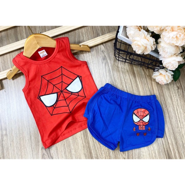 sỉ Bộ Đồ Siêu Nhân Cho Bé - Bộ Đồ Siêu Anh Hùng Bộ Người Nhện Batman - sỉ bộ sát nách bé trai