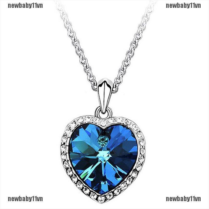 Vòng cổ Mặt Trái Tim Đính Đá Pha Lê