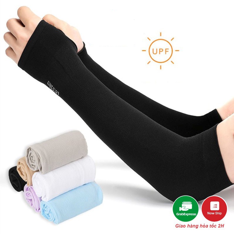Găng cánh tay chống nắng xỏ ngón chống tia UV dành cho nam và nữ LET SLIM