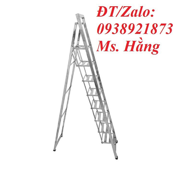 Thang Xếp INOX 7,8,9 Bậc Hộp Vuông 38 mm - Mã: THIVA –