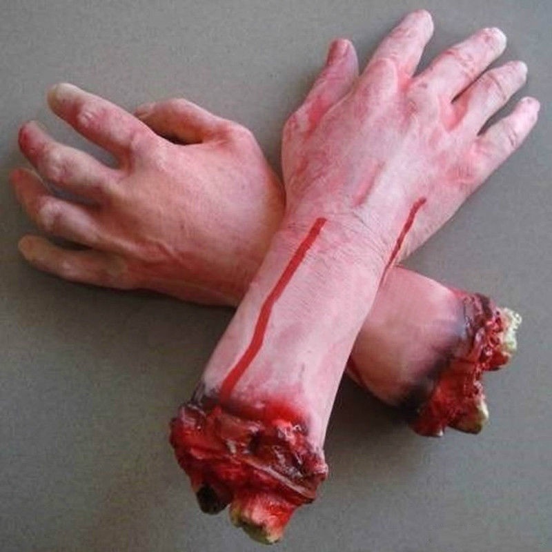 Đồ Chơi Hình Bàn Tay Gãy Máu Trang Trí Halloween