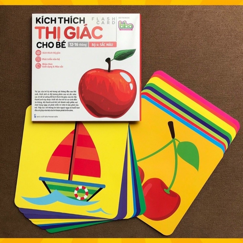 Bộ Thẻ Kích Thích Thị Giác Montessori cho trẻ sơ sinh 0-36m