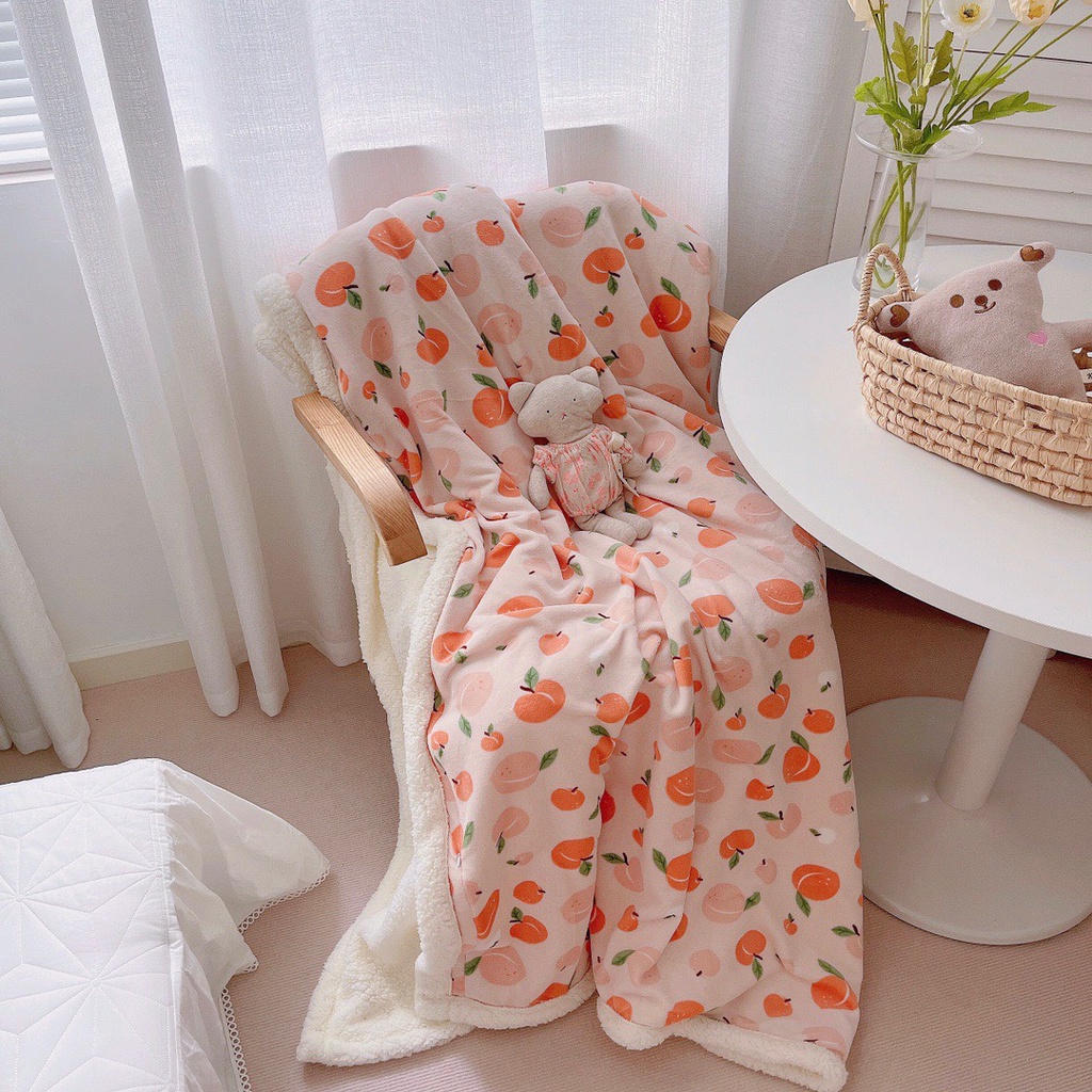 ( Hàng Thiết Kế 11 Mẫu ) Chăn Lông Cừu Tuyết Sữa✨1m5x2m-Tiệm Nhà Mêu✨ Chất lông cừu nhẹ và ấm áp đong đầy yêu thương