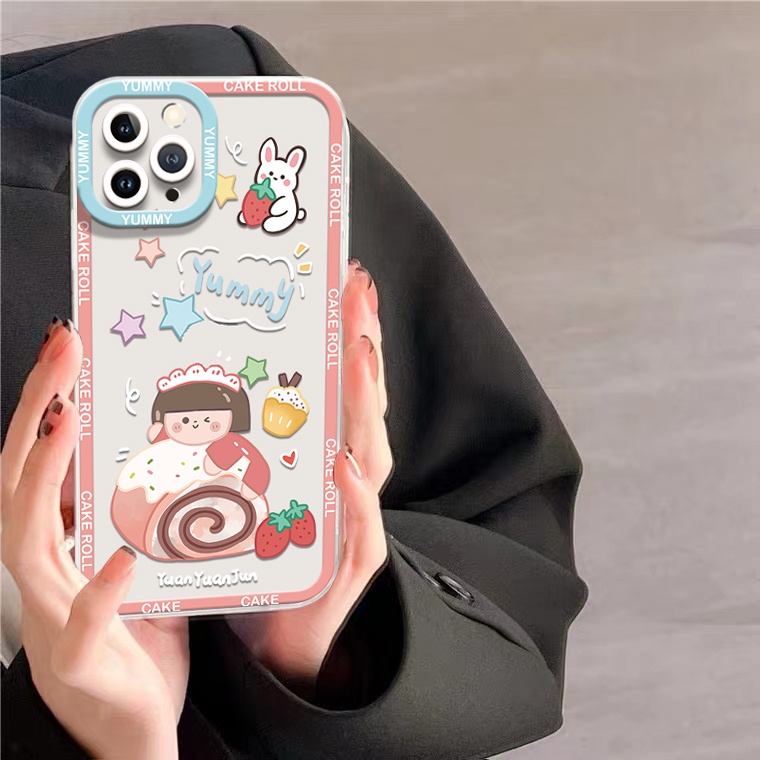 Ốp Điện Thoại Silicon TPU Mềm Trong Suốt Họa Tiết Thỏ Dễ Thương Cho IPhone 14 13 12 Pro XS Max X XR 11 8 7 6 6S 14 Plus