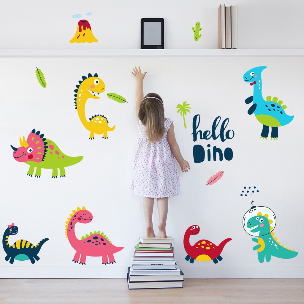 Miếng dán tường cho bé Khủng long Hello Dino mẫu số 2 - AmyShop