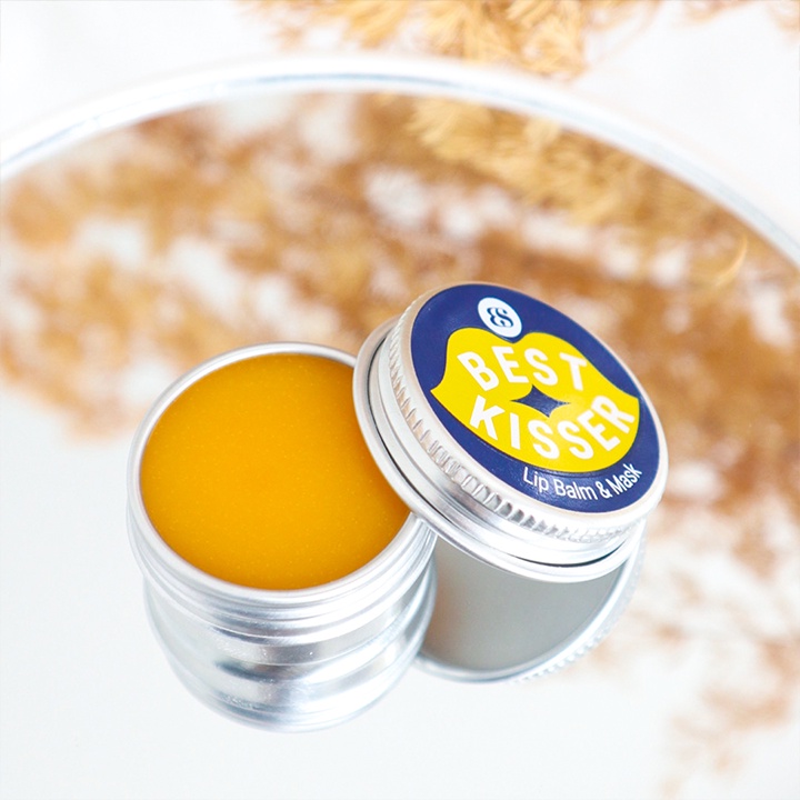 Son dưỡng môi thiên nhiên không màu kiêm mặt nạ ngủ môi giảm khô nứt nẻ BareSoul Best Kisser Lip Balm &amp; Mask 10g