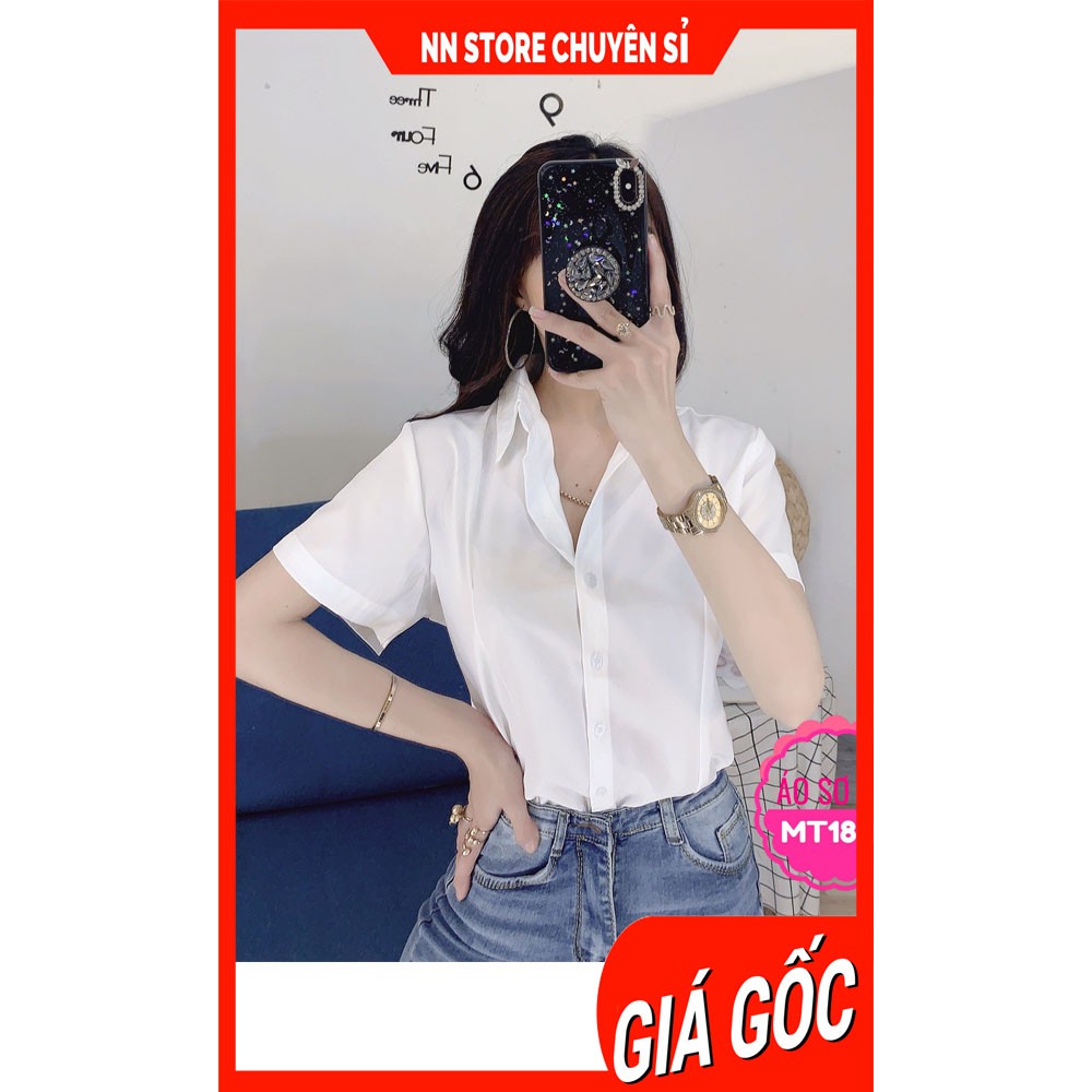 Áo sơ mi nữ tay ngắn chất mềm đẹp MT1847 🛑 Áo sơ mi công sở nữ