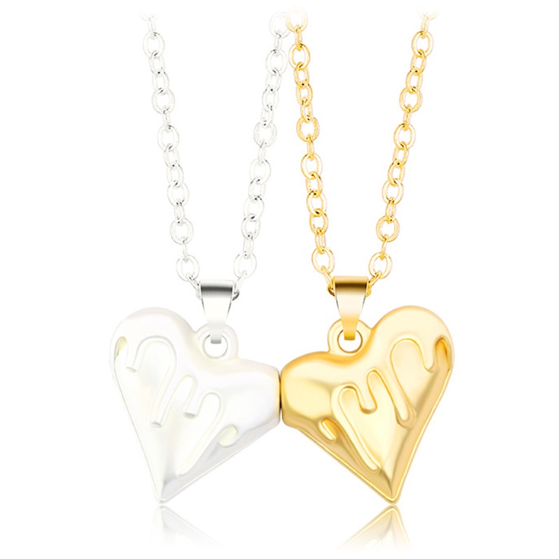 Flgo 1 Cặp Vòng cổ Nam Châm Hình Trái Tim Cho Cặp Đôi Sáng Tạo