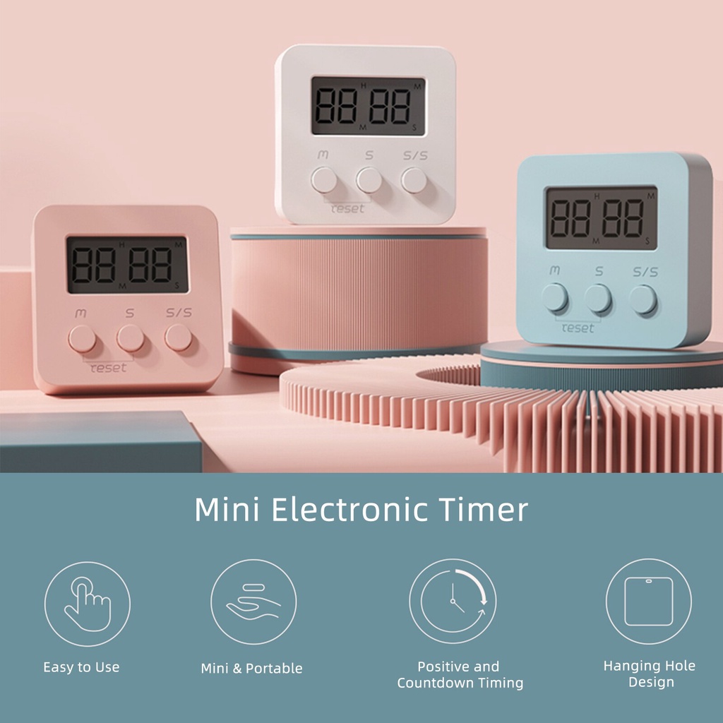 Đồng Hồ Đếm Ngược Đa Năng Timer Clock Mini Cây Đầu To