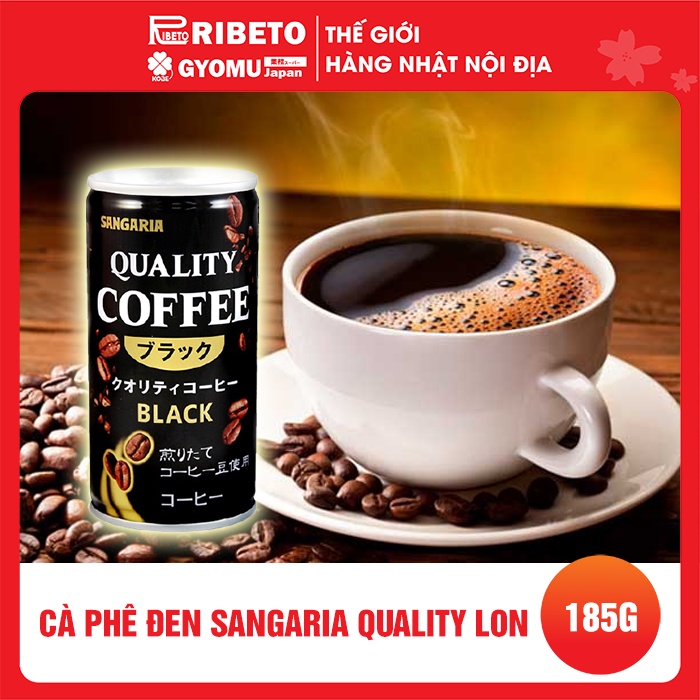 Cà phê đen Sangaria quality lon 185g - Nhật Bản