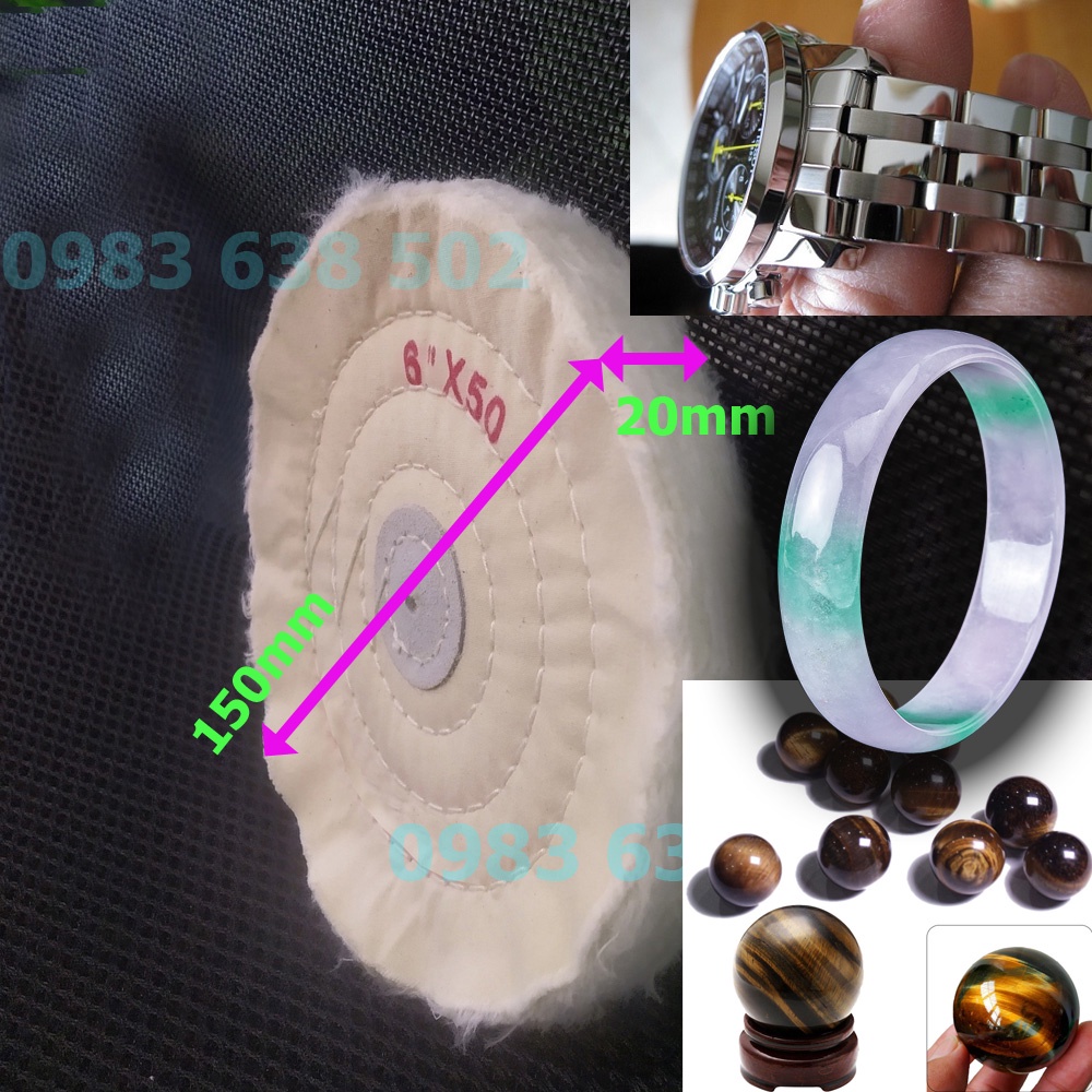 Bánh vải mài đánh bóng cho máy 2 đá mài các chi tiết cần độ bóng cao