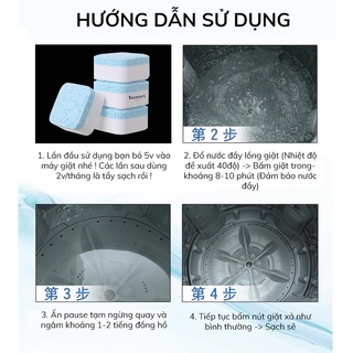 1 Lần Tẩy Lồng Máy Giặt Tẩy Sạch Sẽ Vi Khuẩn Cặn Bẩn LOẠI TỐT
