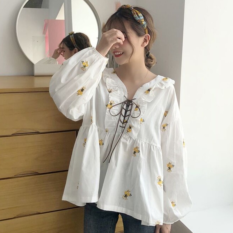 Áo babydoll thêu hoa Siêu xinh | BigBuy360 - bigbuy360.vn