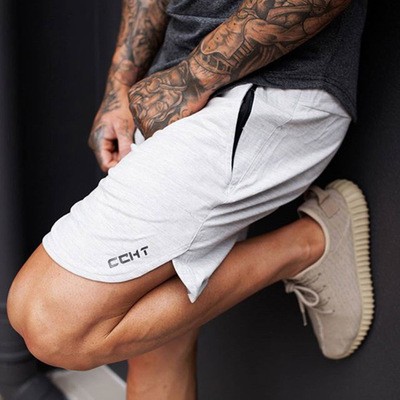 Quần Short Tập Gym Nam ECHT Vải Nỉ Da Cá 100% Cotton