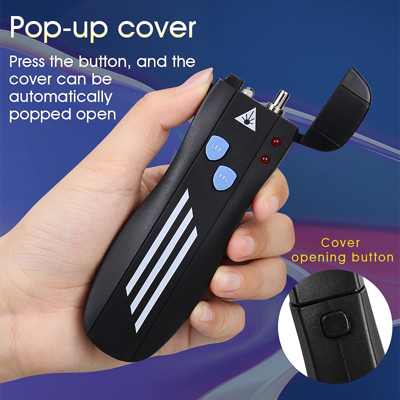 Bộ định vị lỗi hình ảnh nhỏ Máy kiểm tra cáp quang VFL 10km Cáp quang 1/10/20/30 / 50mw