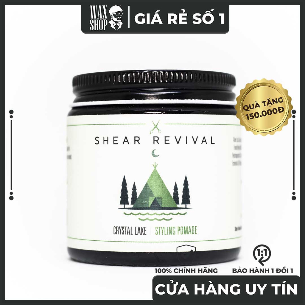 Sáp Vuốt Tóc Crystal Lake Styling Pomade⚡[Chính Hãng]⚡ Siêu Giữ Nếp tới 24 Tiếng, Tặng Kèm Pre-Styling Oil và Lược Sấy