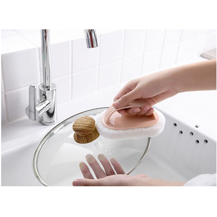 Bàn chải cọ rửa nhà bếp, lavabo, nhà tắm đa năng có tay cầm