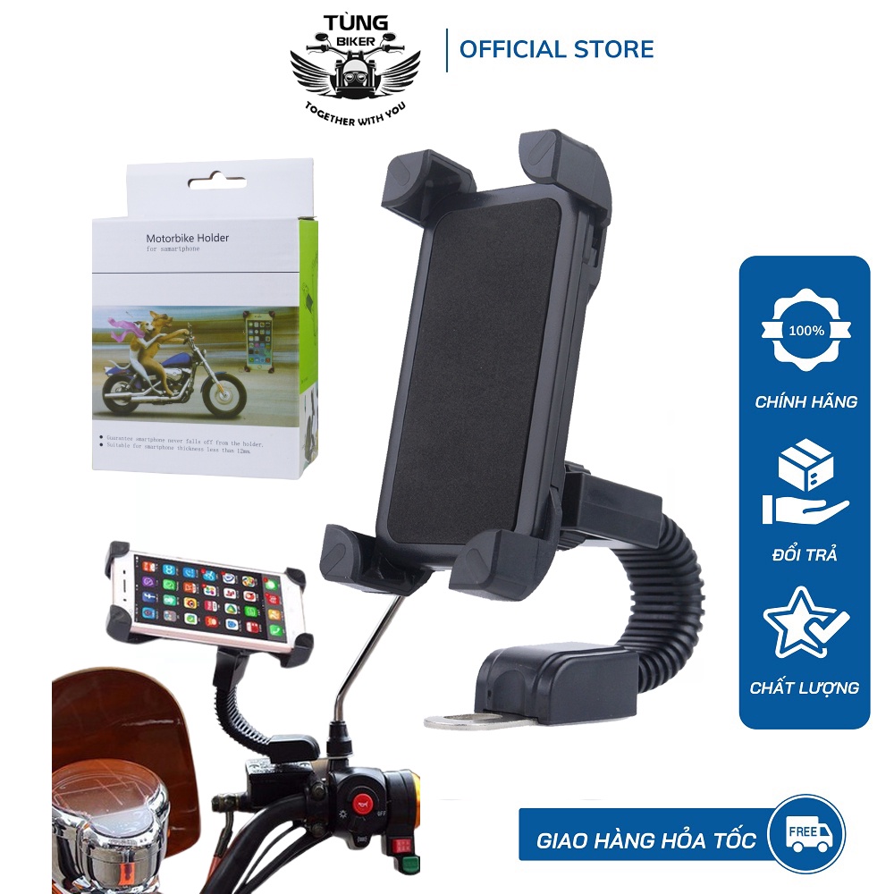 Giá Đỡ Kẹp Điện Thoại Gắn Trên Xe Máy Xoay 360 Độ MT-01
