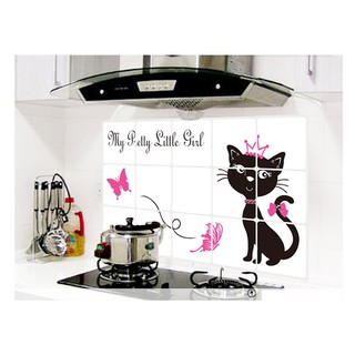 Decal dán bếp Mèo xinh xắn 45x75cm