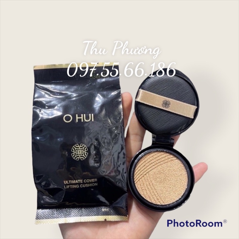 Lõi phấn nước Ohui đen che khuyết điểm, chống nắng Ultimate Cover Cushion  SPF50+/PA+++ ( tone số 1)
