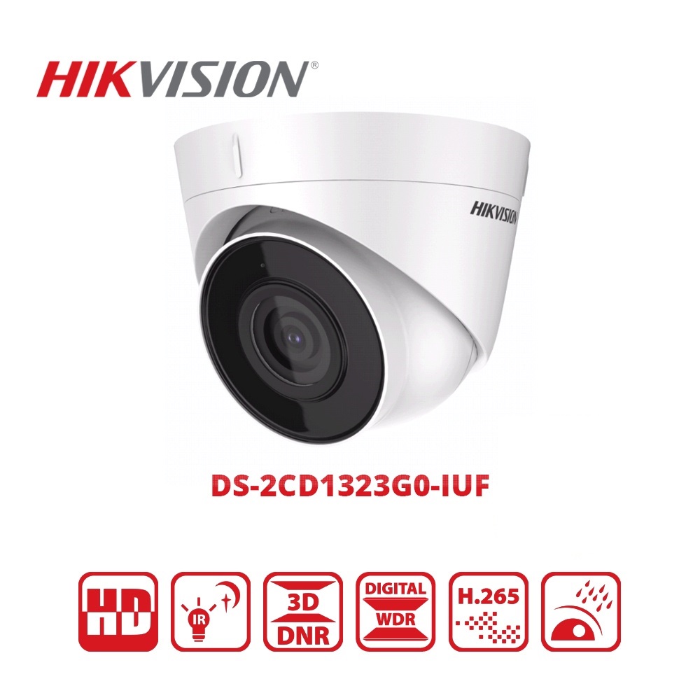 CAMERA IP DOME HIKVISION DS-2CD1323G0-IUF 1080P tích hợp mic thu âm và POE - hàng chính hãng