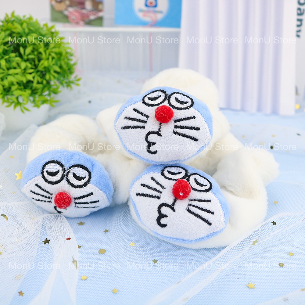 Cột tóc trắng lông mịn cục bông hình DORAEMON DOREMON dễ thương cute MON0244