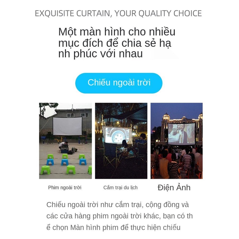 SGT Màn chiếu kích thước từ 30inch - 150inch (0.66m - 3.3m) Polyester mỏng Màn hình 16:9 | BigBuy360 - bigbuy360.vn