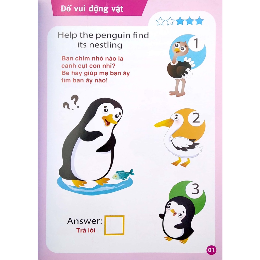 Sách Animal Quiz! - Đố Vui Động Vật IQ - EQ - CQ - Tập 2 (Song Ngữ Anh - Việt)