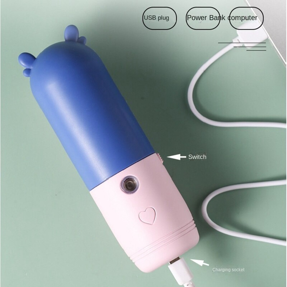 Quạt Phun Sương Mini Cầm Tay Có Cổng Sạc USB Gấp Gọn Dành Cho Mùa Hè