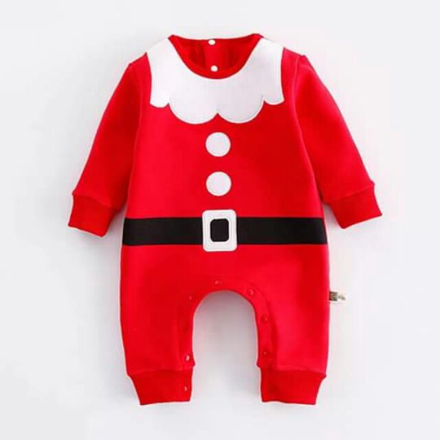 Body noel đỏ đai bụng cho bé