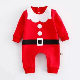 Body noel đỏ đai bụng cho bé