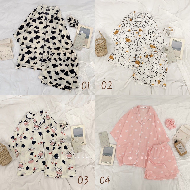 Set Pyjama 3 chi tiết ( hình thật shop chụp)