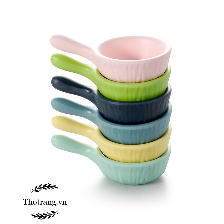 Chén decor, chén nhỏ đựng gia vị có tay cầm nhựa Melamine cao cấp