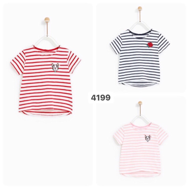 Áo phông kẻ zara xuất