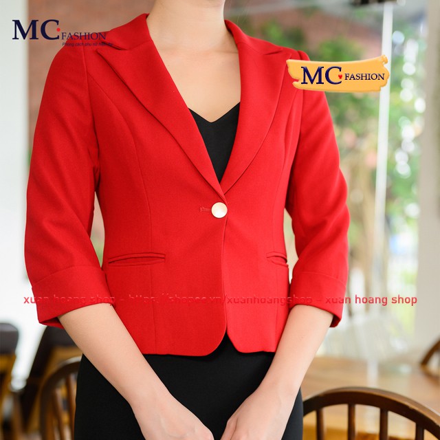 Áo Blazer Vest Kiểu Dáng Công Sở Đẹp Mc Fashion Đỏ, Đen, Xanh Tím Than Tav392 | BigBuy360 - bigbuy360.vn