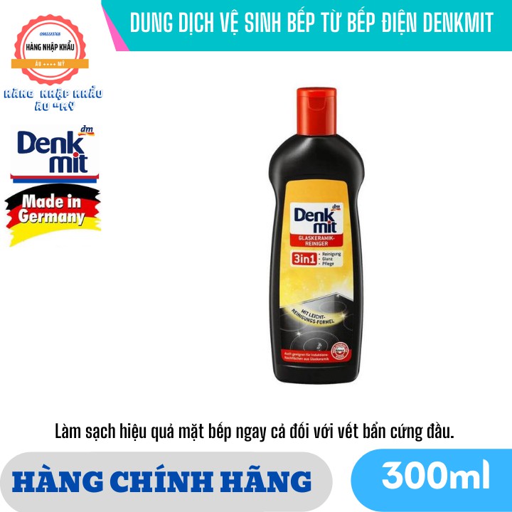 [HÀNG ĐỨC] DUNG DỊCH VỆ SINH BẾP TỪ, BẾP ĐIỆN DENKMIT GLASKERAMIK REINIGER 300ml