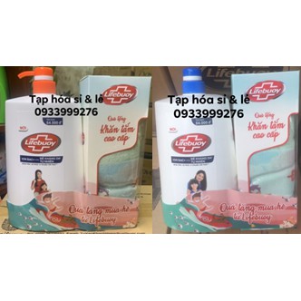 Sữa Tắm Lifebuoy xanh đậm/ đỏ chai 1,1kg Tặng Kèm Khăn Tắm Cao Cấp