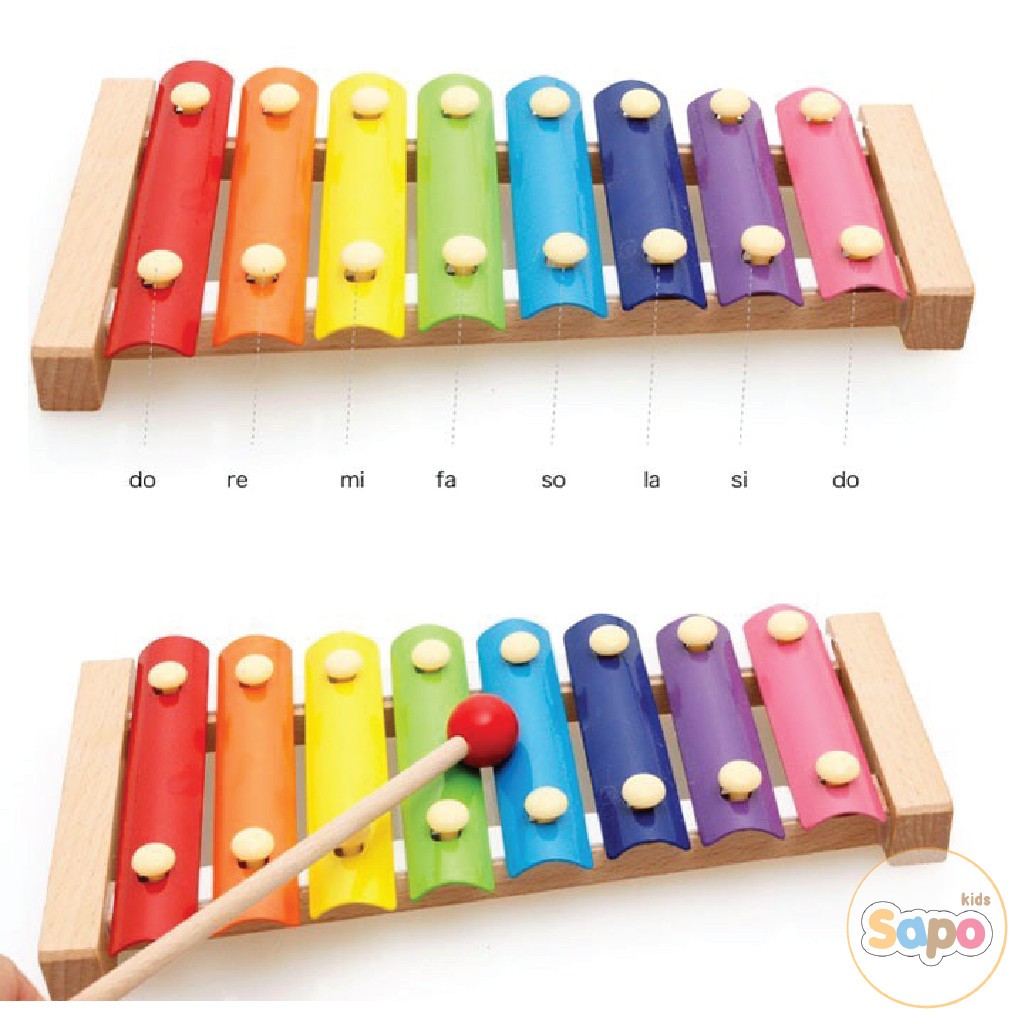 Đàn gỗ 8 âm thanh,đồ chơi âm nhạc phát triển khả năng cảm nhạc cho bé sapo kids