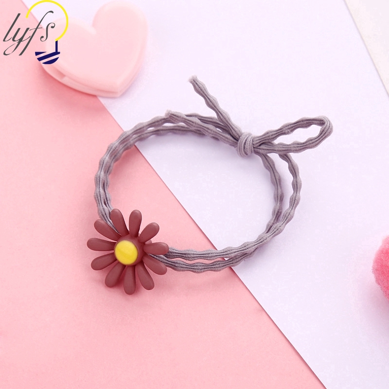 Dây buộc tóc hình hoa cúc 5 màu phong cách Hàn Quốc dễ thương cho nữ