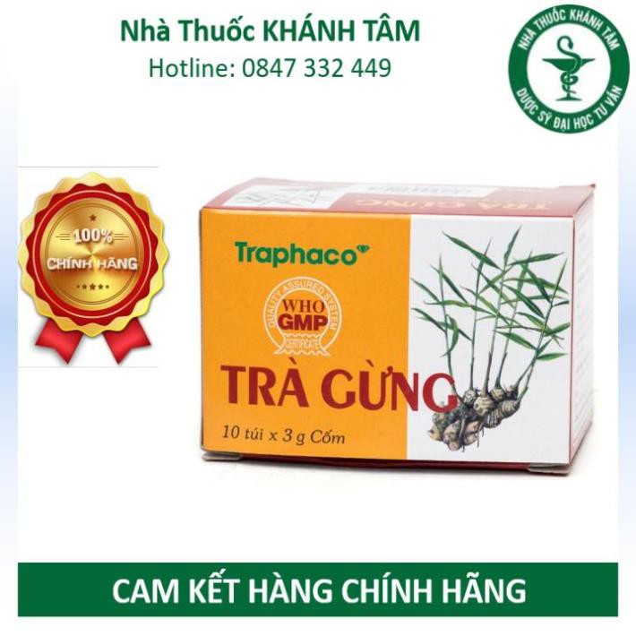 ! Trà gừng Traphaco (Hộp 10 túi) - Trapharco ! !