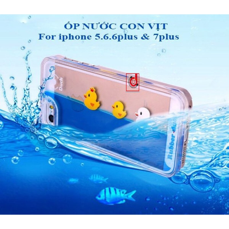 Ốp điện thoại nước con vịt siêu cute cho Ip 6,6s