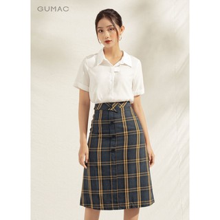 Chân váy nữ caro nút va1121 gumac