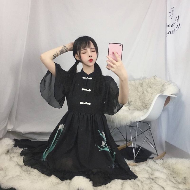 [CÓ SẴN] Đầm Lolita Hoa Huệ Tây Dáng Xoè(có video) | BigBuy360 - bigbuy360.vn